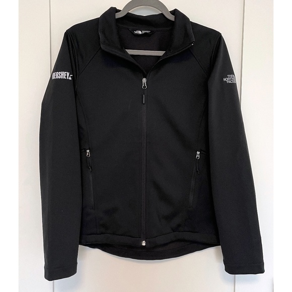 The North Face Black Soft Shell Women's Zip up Jacket with Hershey's Emblem - Picture 1 of 10